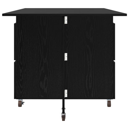 Esstisch 140 x 80 x 77 cm Holzwerkstoff Schwarze Eiche