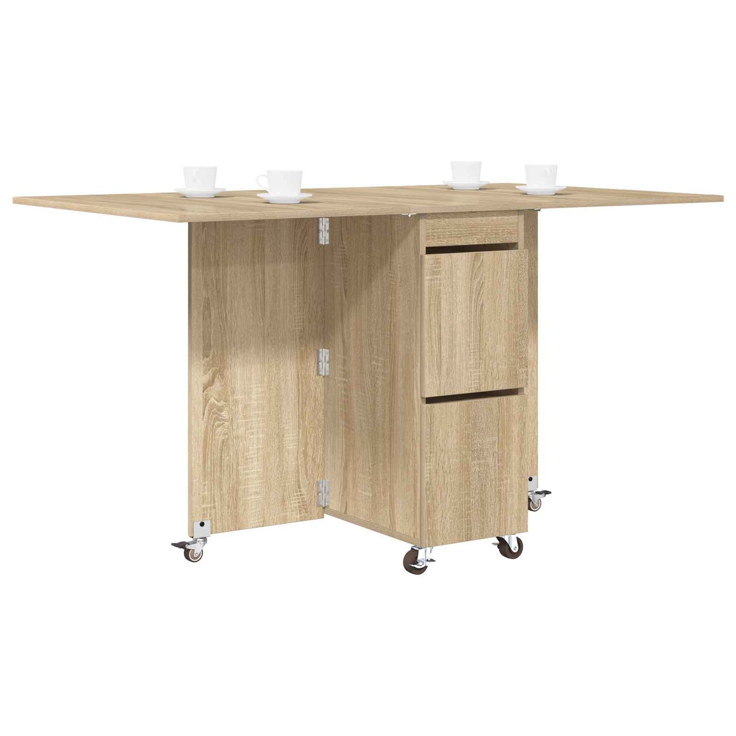 Esstisch 140 x 80 x 77 cm Holzwerkstoff Sonoma-Eiche