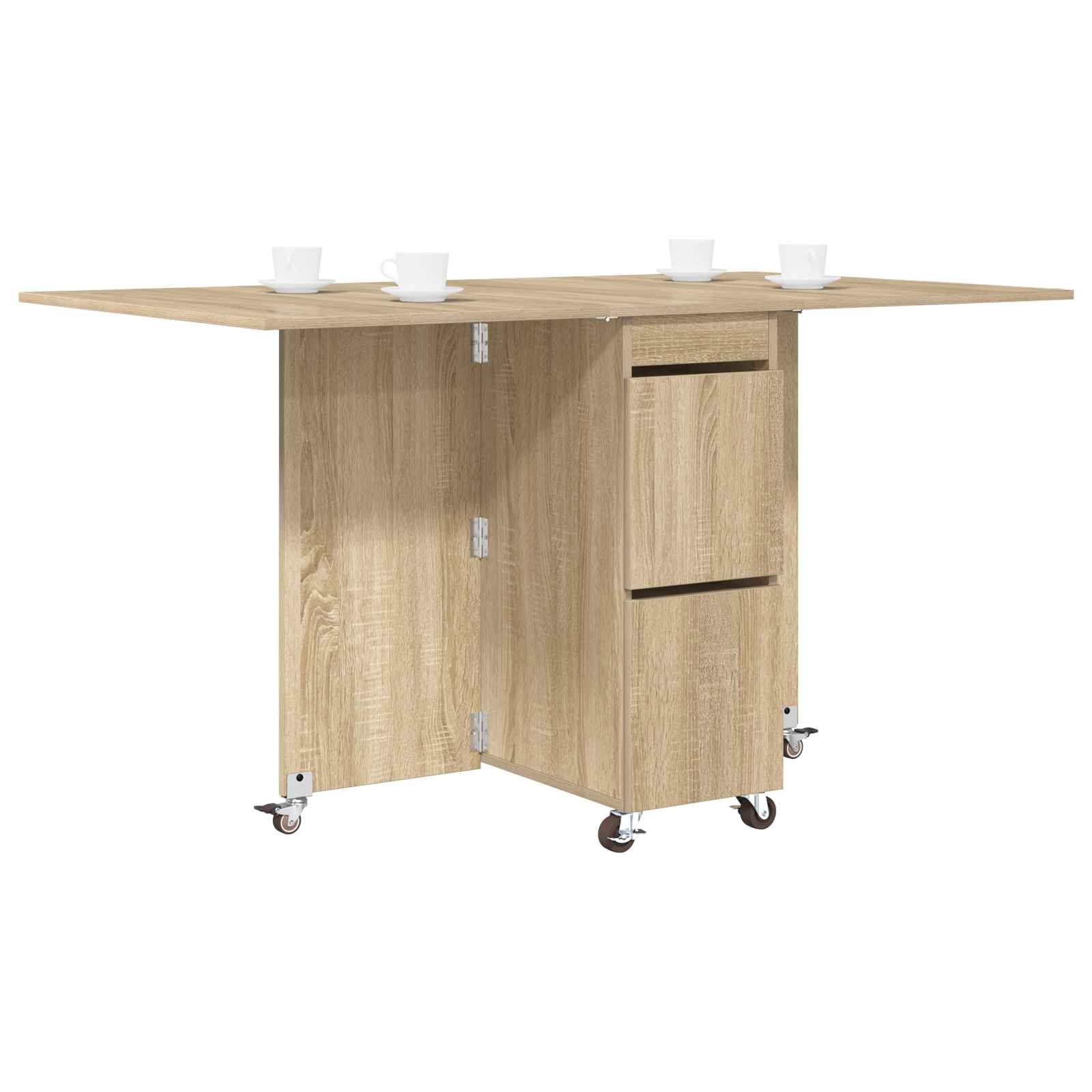 Esstisch 140 x 80 x 77 cm Holzwerkstoff Sonoma-Eiche