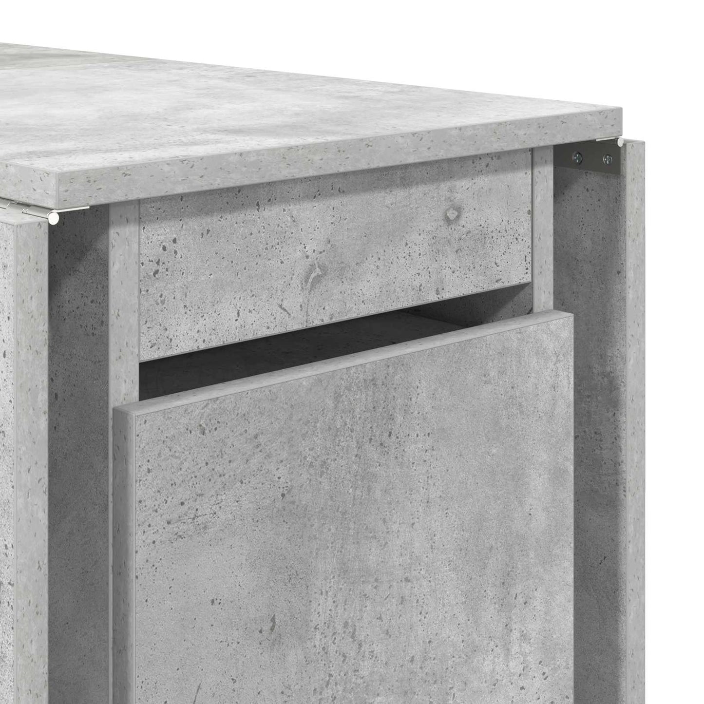 Esstisch 140 x 80 x 77 cm Holzwerkstoff Betongrau Rechtwinklig
