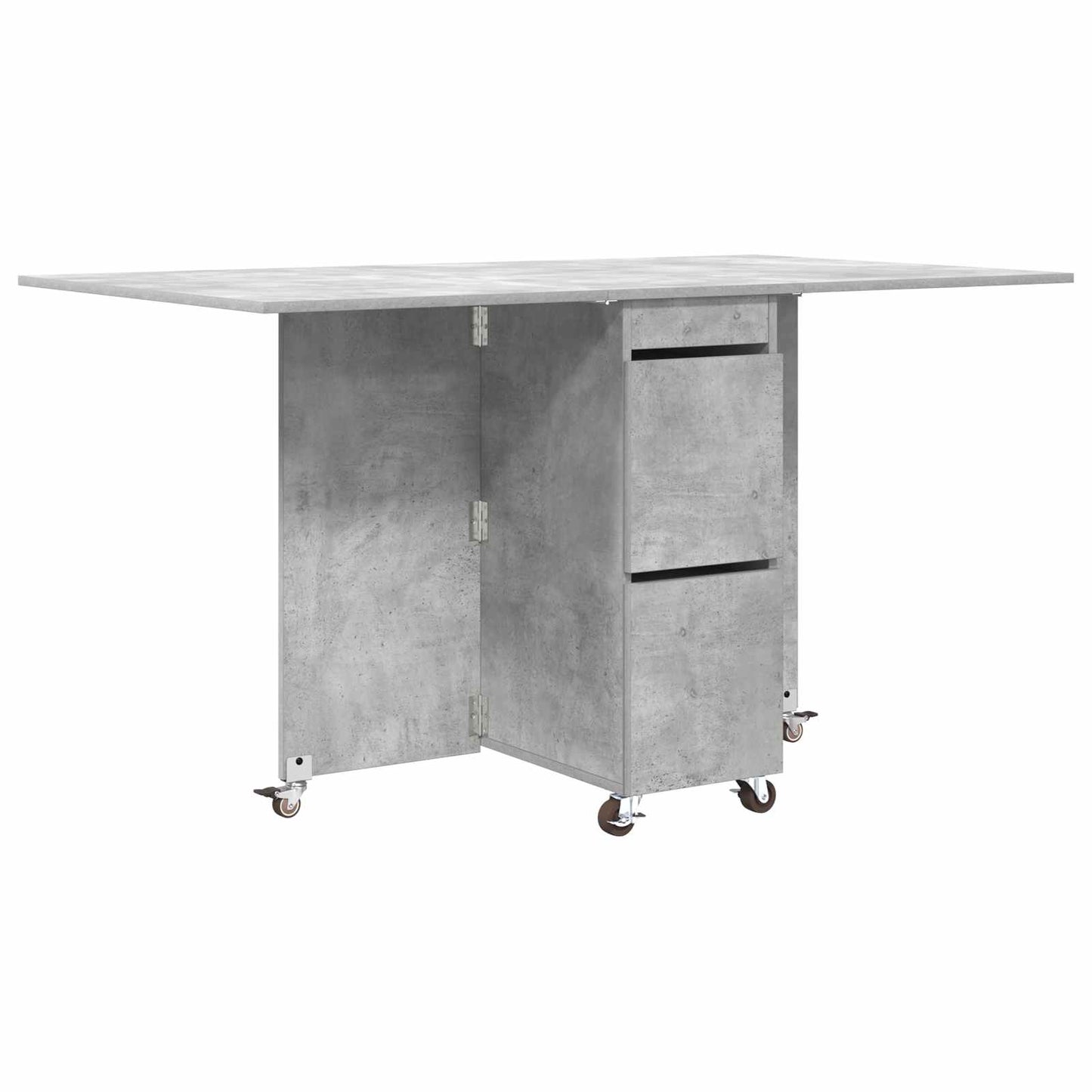 Esstisch 140 x 80 x 77 cm Holzwerkstoff Betongrau Rechtwinklig
