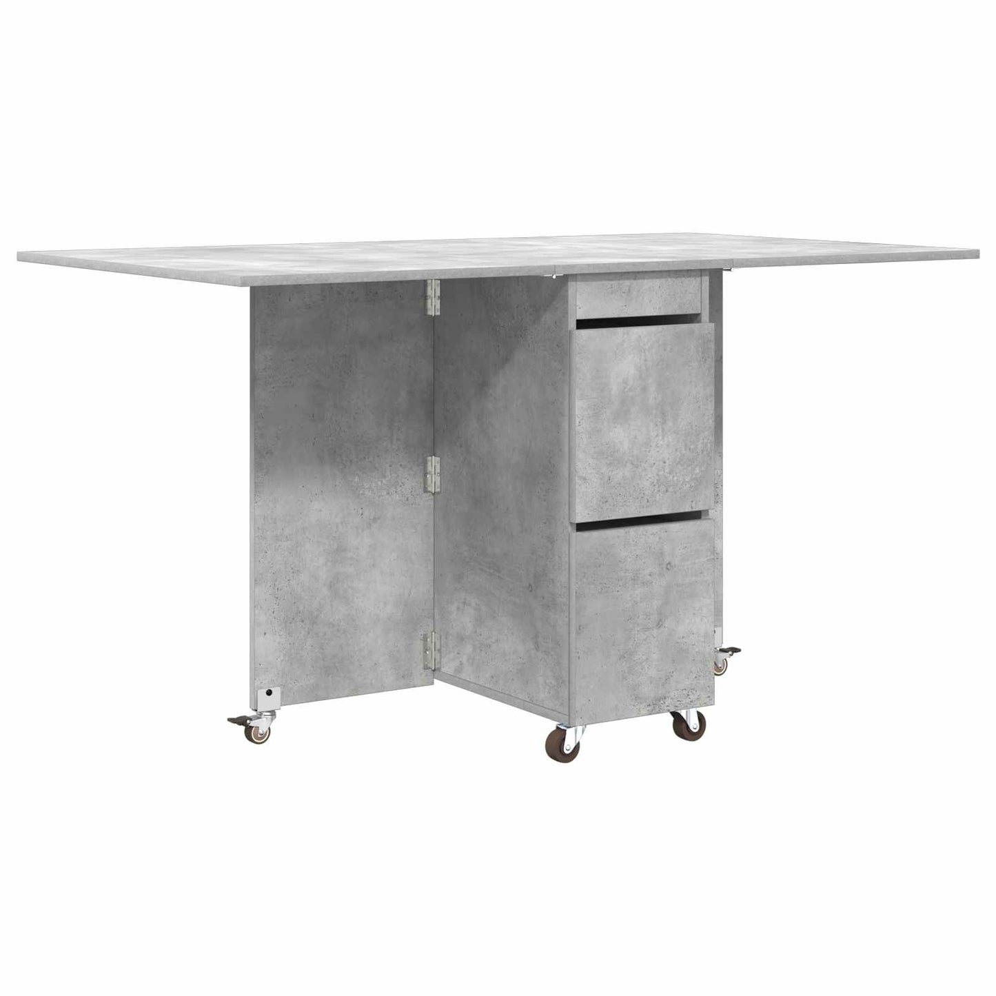 Esstisch 140 x 80 x 77 cm Holzwerkstoff Betongrau Rechtwinklig