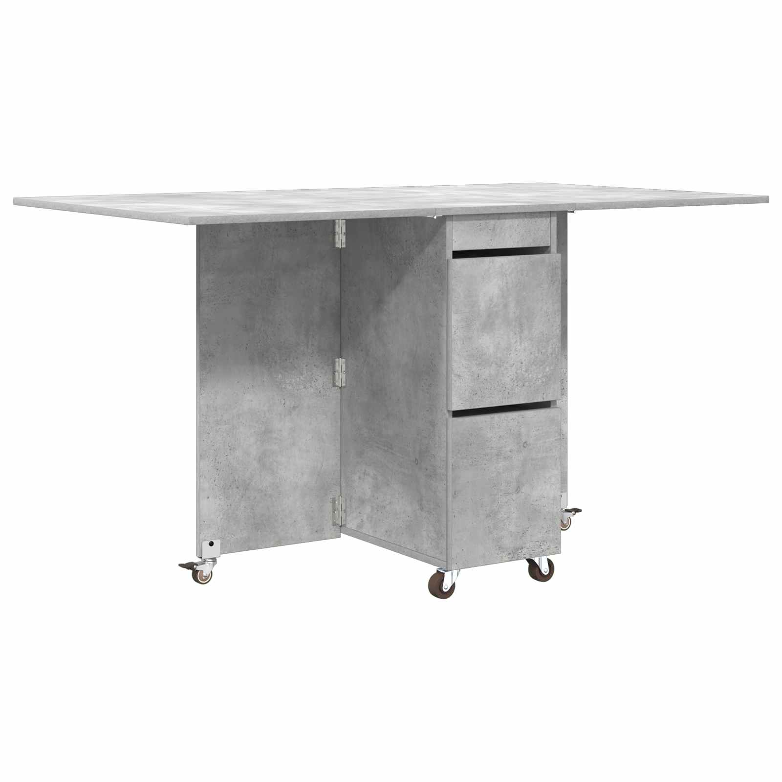 Esstisch 140 x 80 x 77 cm Holzwerkstoff Betongrau Rechtwinklig