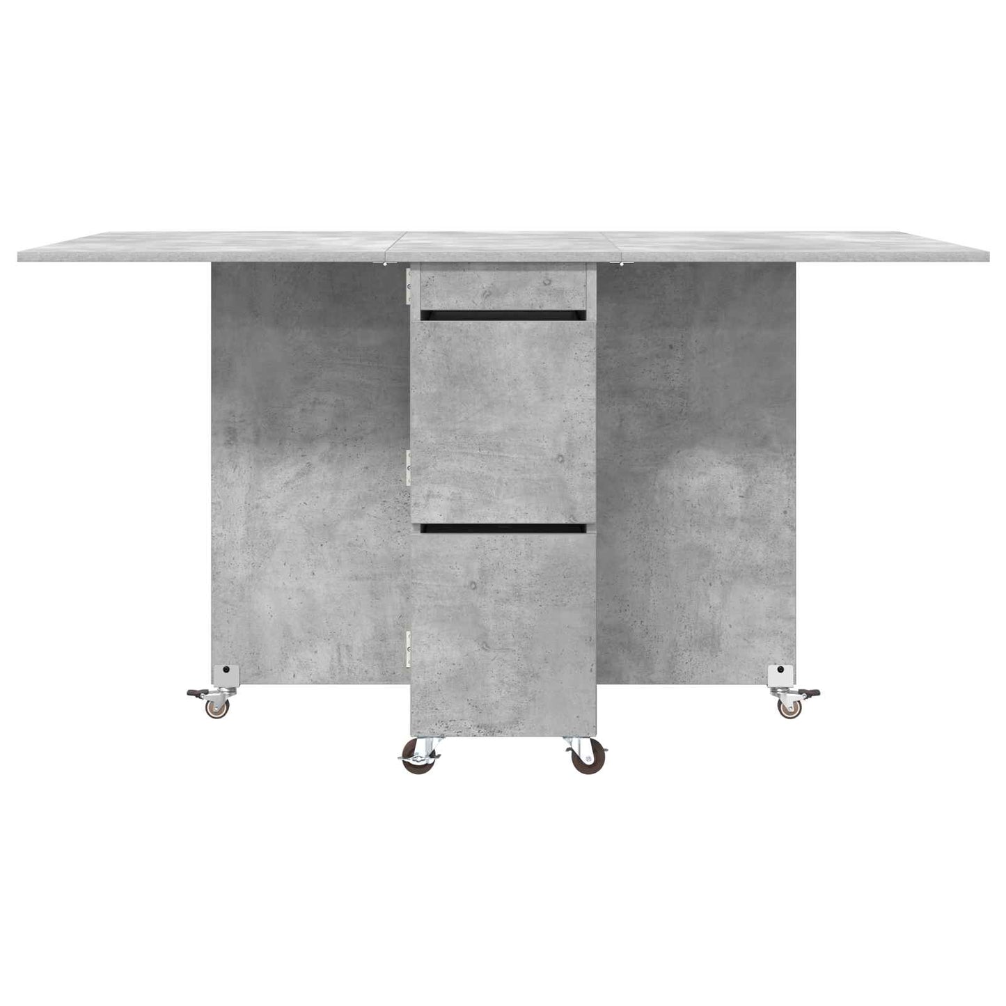 Esstisch 140 x 80 x 77 cm Holzwerkstoff Betongrau Rechtwinklig