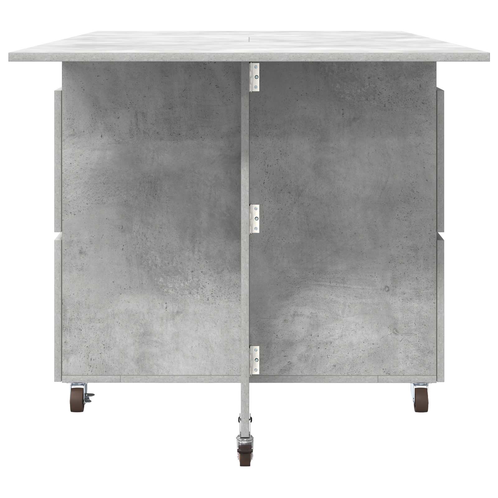 Esstisch 140 x 80 x 77 cm Holzwerkstoff Betongrau Rechtwinklig