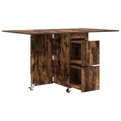Esstisch 140 x 80 x 77 cm Holzwerkstoff Geräucherte Eiche