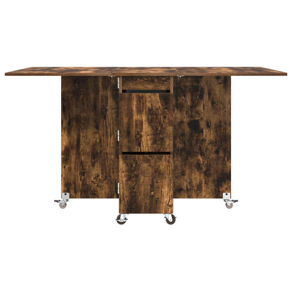 Esstisch 140 x 80 x 77 cm Holzwerkstoff Geräucherte Eiche