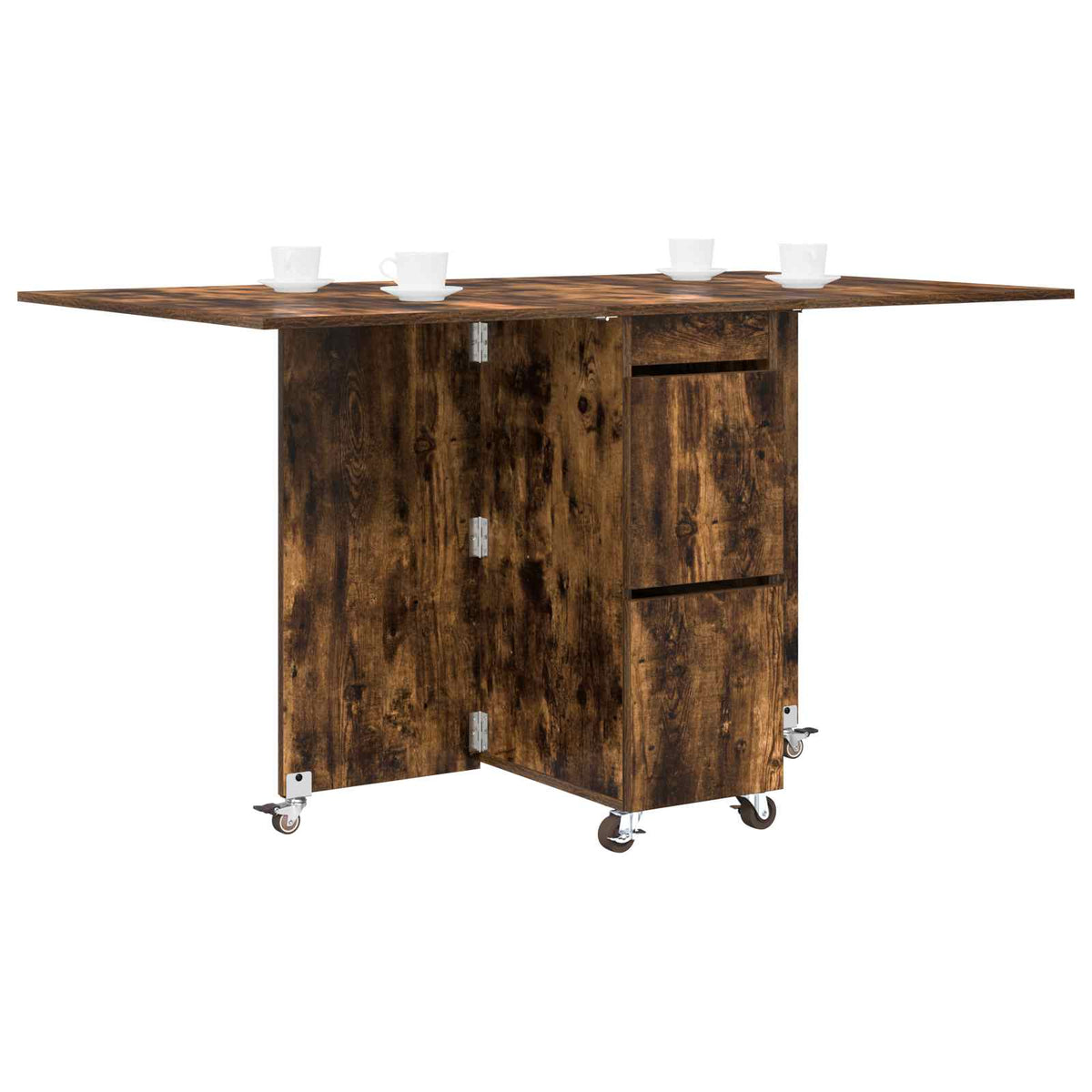Esstisch 140 x 80 x 77 cm Holzwerkstoff Geräucherte Eiche