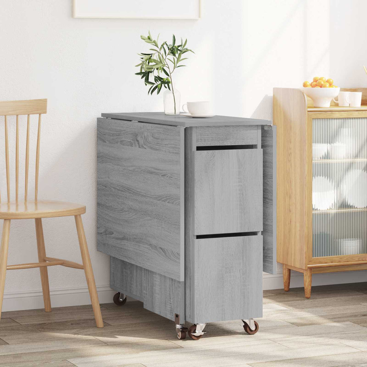 Esstisch 140 x 80 x 77 cm Holzwerkstoff Grau Sonoma