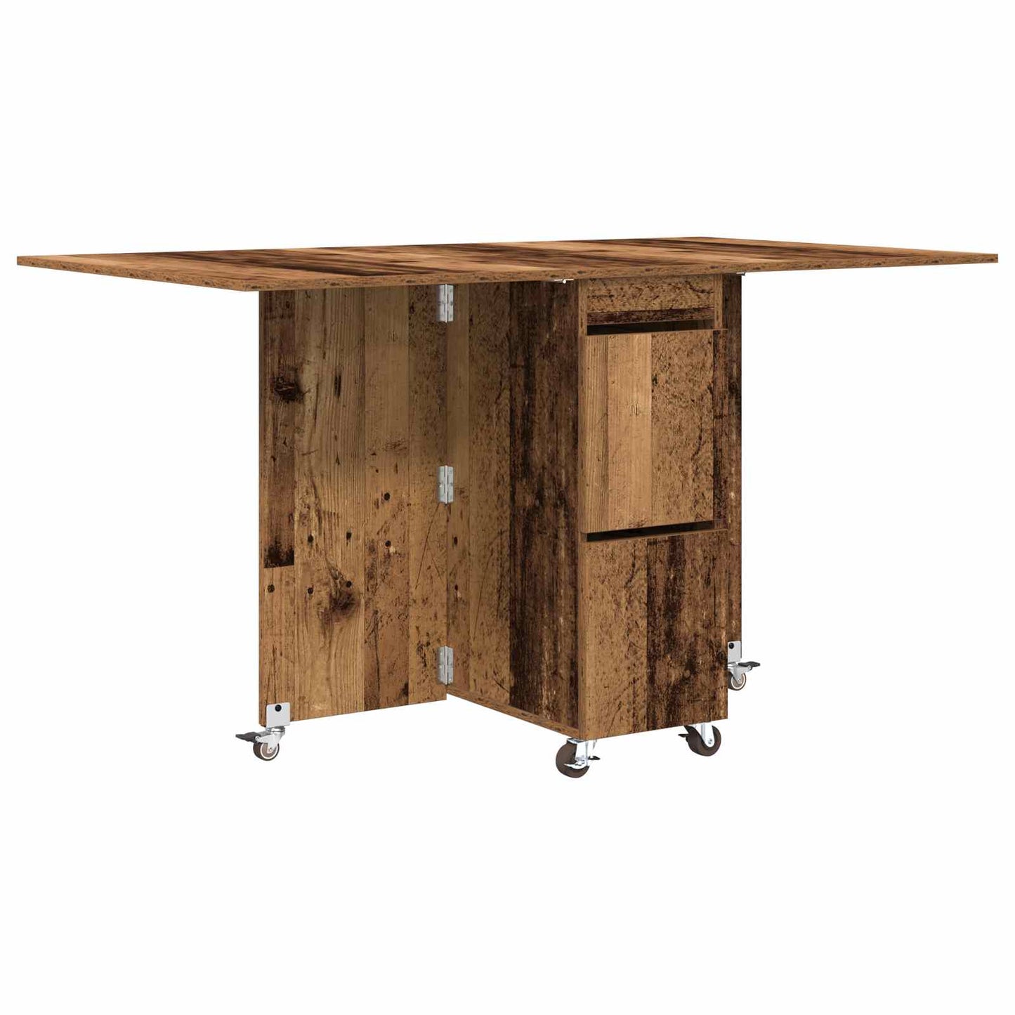 Esstisch 140 x 80 x 77 cm Holzwerkstoff Altholz Rechtwinklig