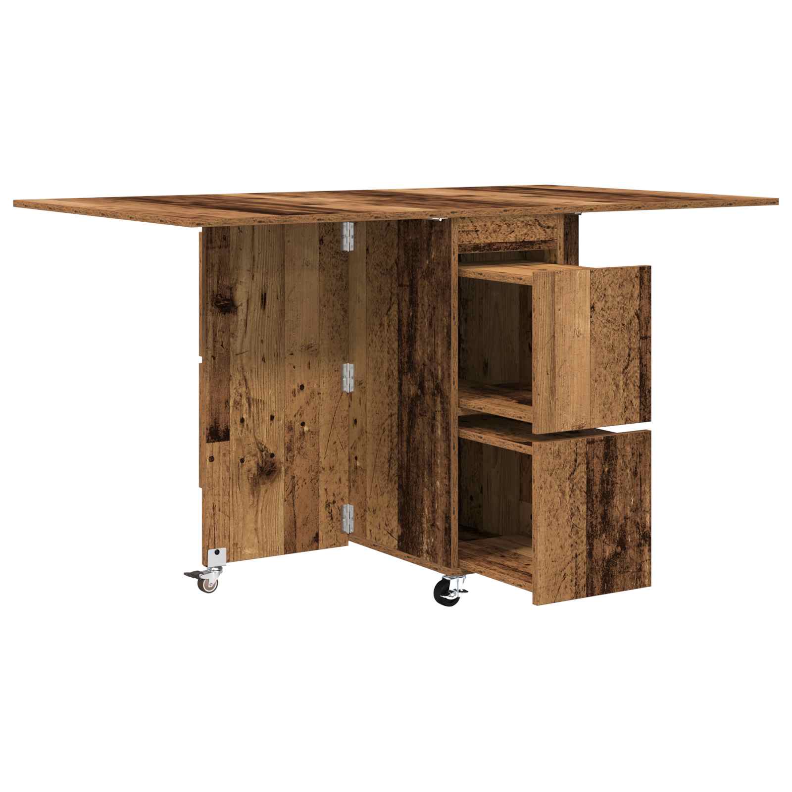Esstisch 140 x 80 x 77 cm Holzwerkstoff Altholz Rechtwinklig