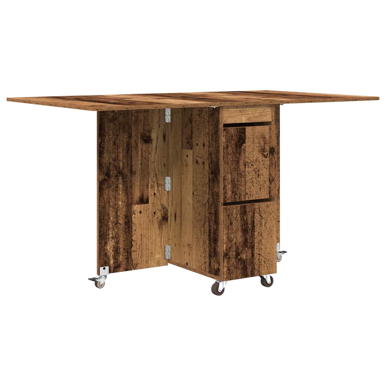 Esstisch 140 x 80 x 77 cm Holzwerkstoff Altholz Rechtwinklig