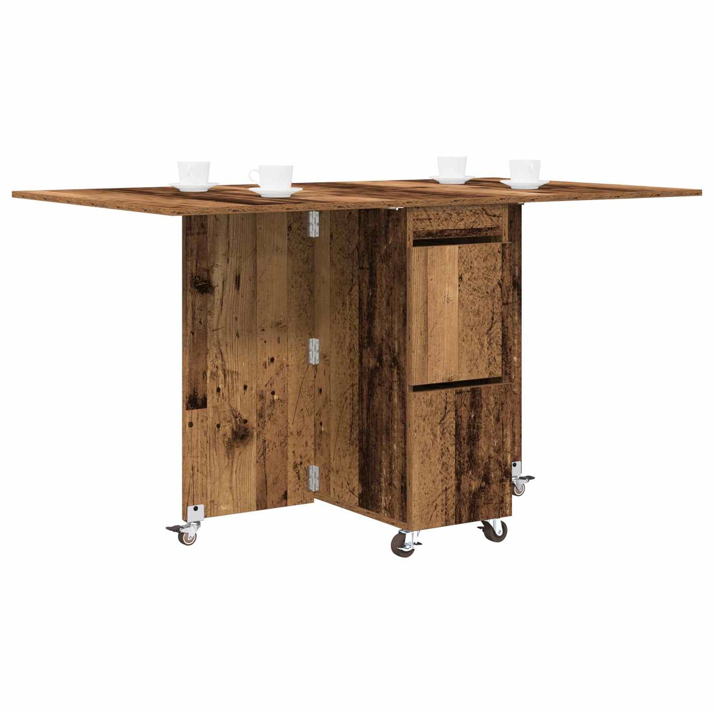 Esstisch 140 x 80 x 77 cm Holzwerkstoff Altholz Rechtwinklig