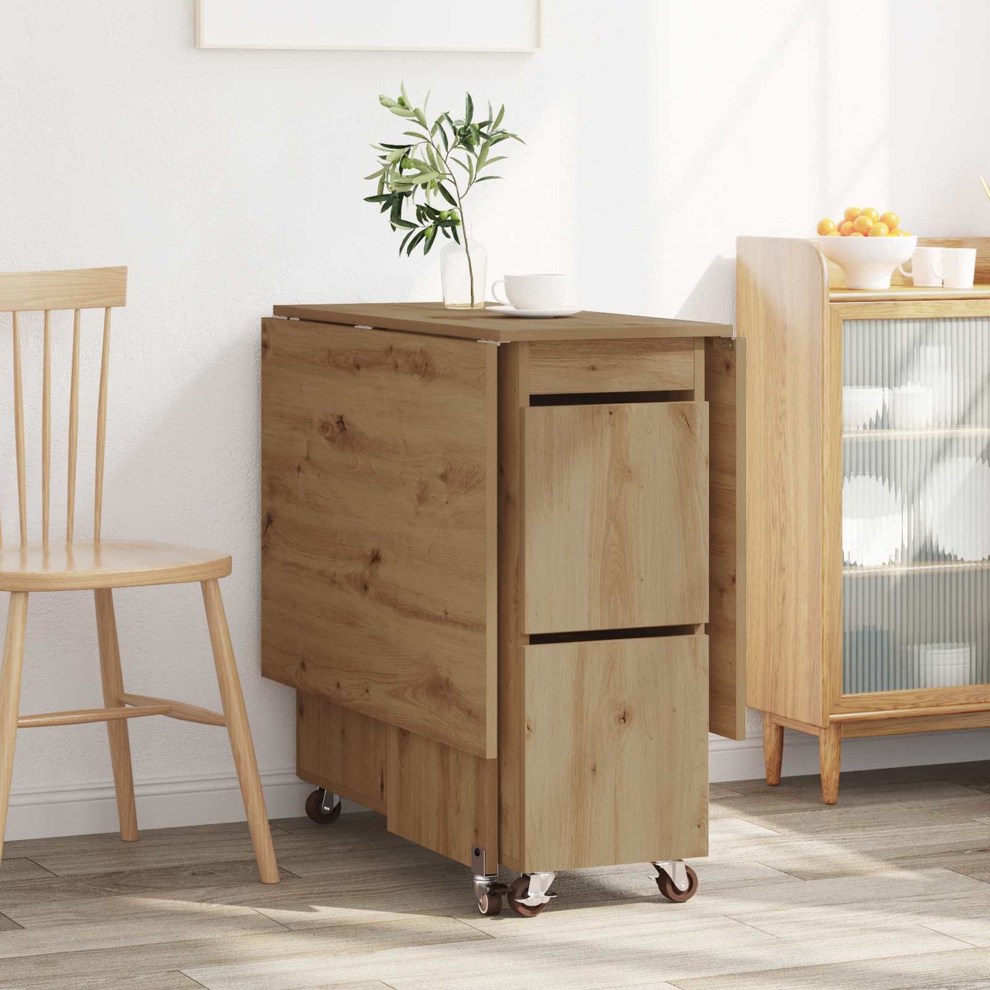 Esstisch 140 x 80 x 77 cm Holzwerkstoff Artisan-Eiche