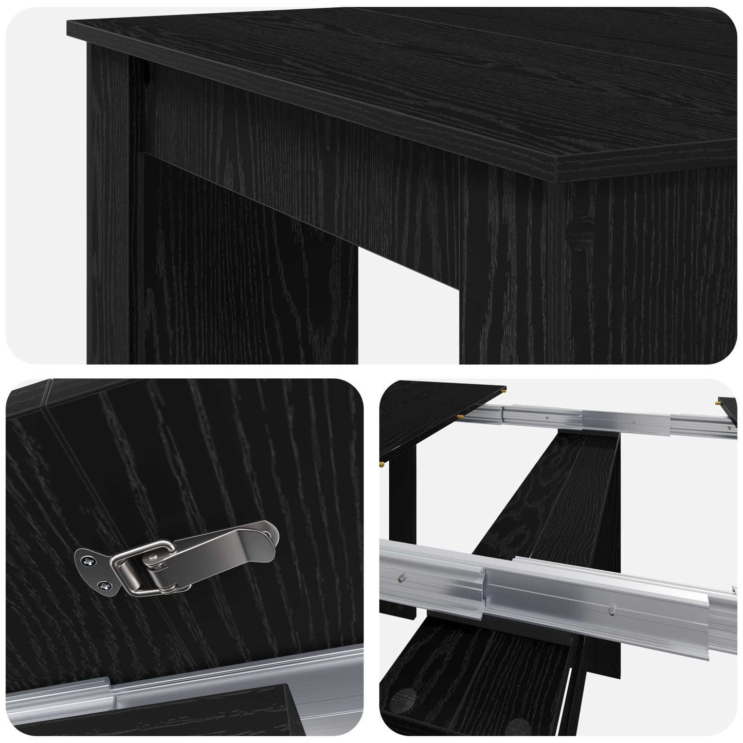 Esstisch 180 x 85 x 75 cm Holzwerkstoff Schwarze Eiche