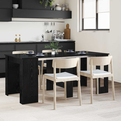 Esstisch 180 x 85 x 75 cm Holzwerkstoff Schwarze Eiche