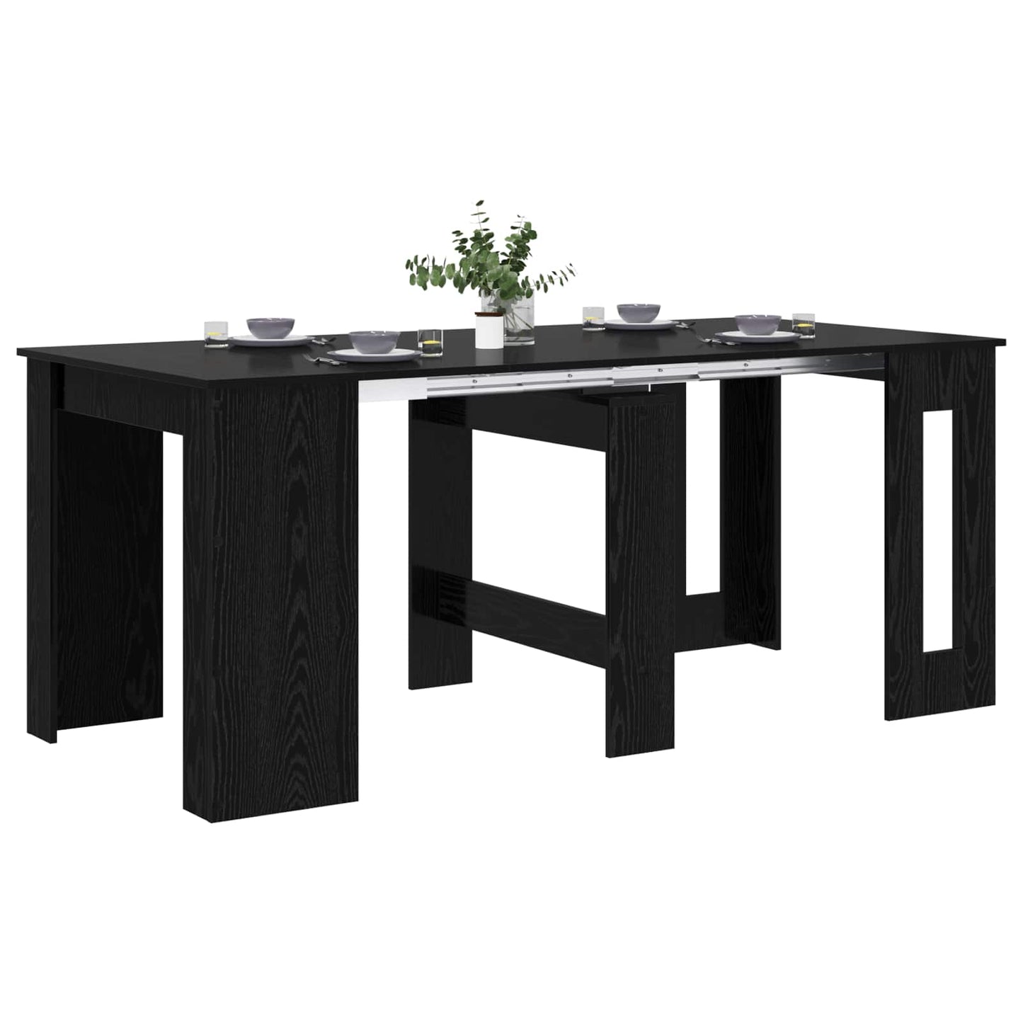 Esstisch 180 x 85 x 75 cm Holzwerkstoff Schwarze Eiche