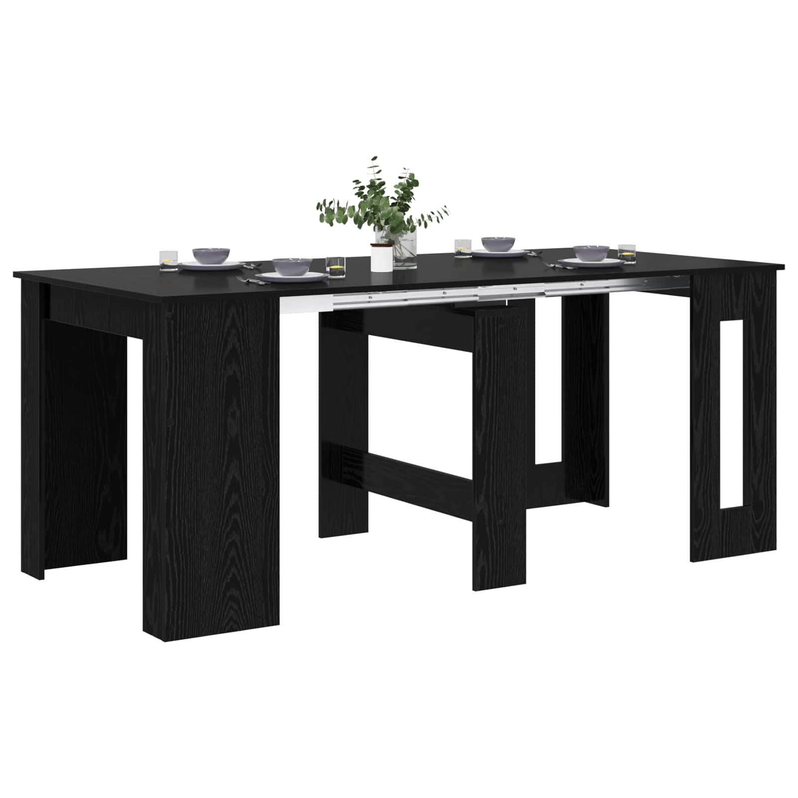 Esstisch 180 x 85 x 75 cm Holzwerkstoff Schwarze Eiche