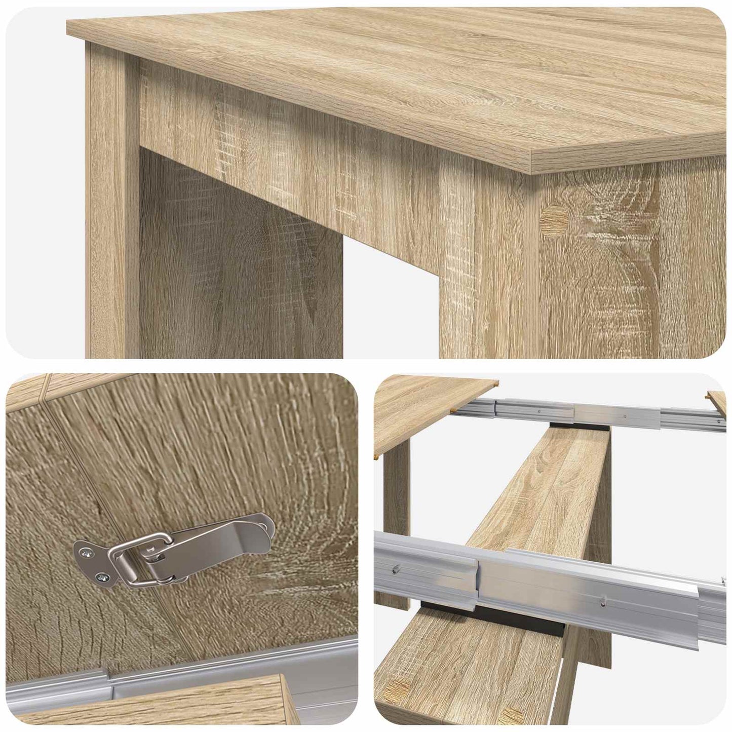 Esstisch 180 x 85 x 75 cm Holzwerkstoff Sonoma-Eiche