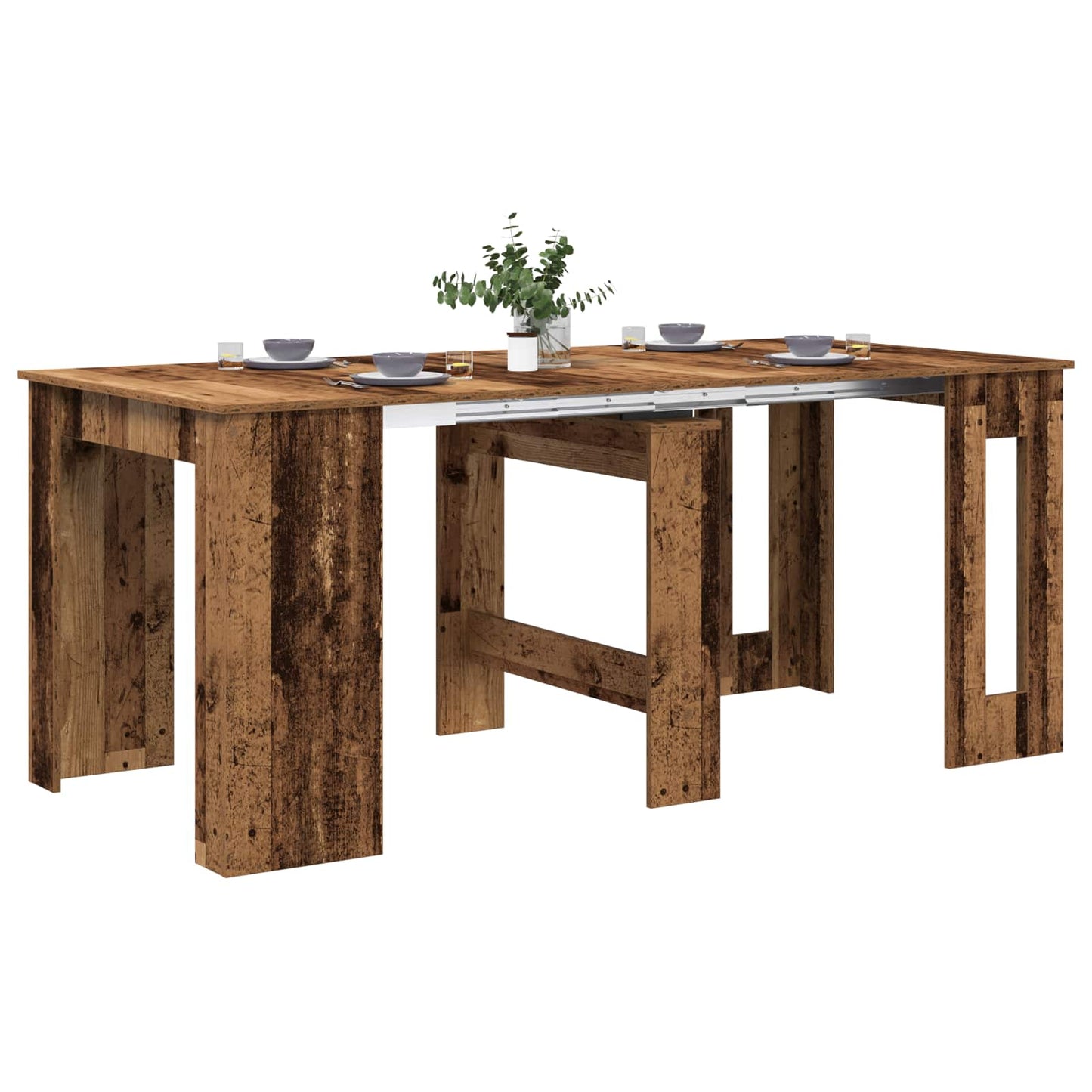 Esstisch 180 x 85 x 75 cm Holzwerkstoff Altholz Rechtwinklig