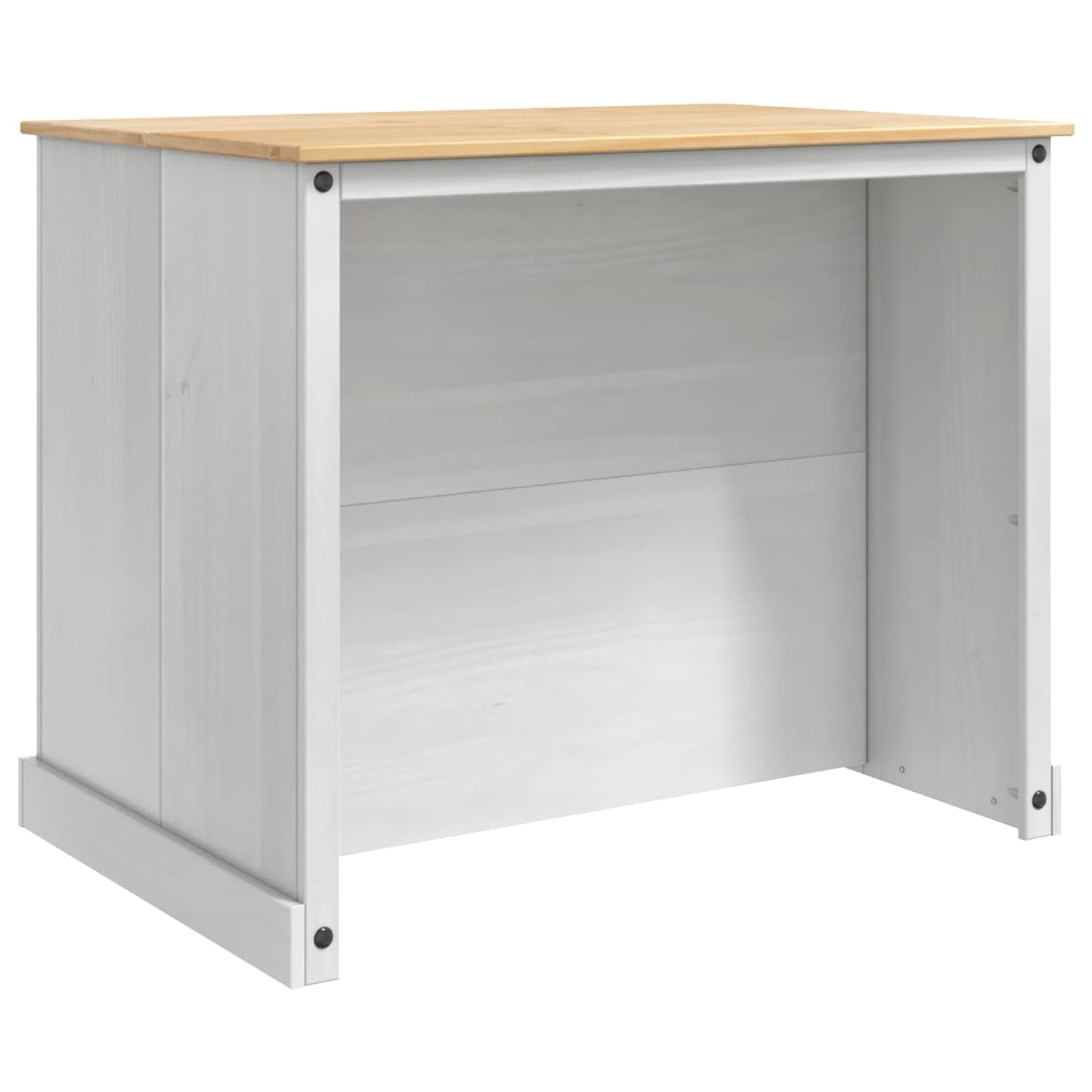 Kücheninsel Set 2 stk. Weiß und Honigwachs 112 x 77 x 91,5 cm