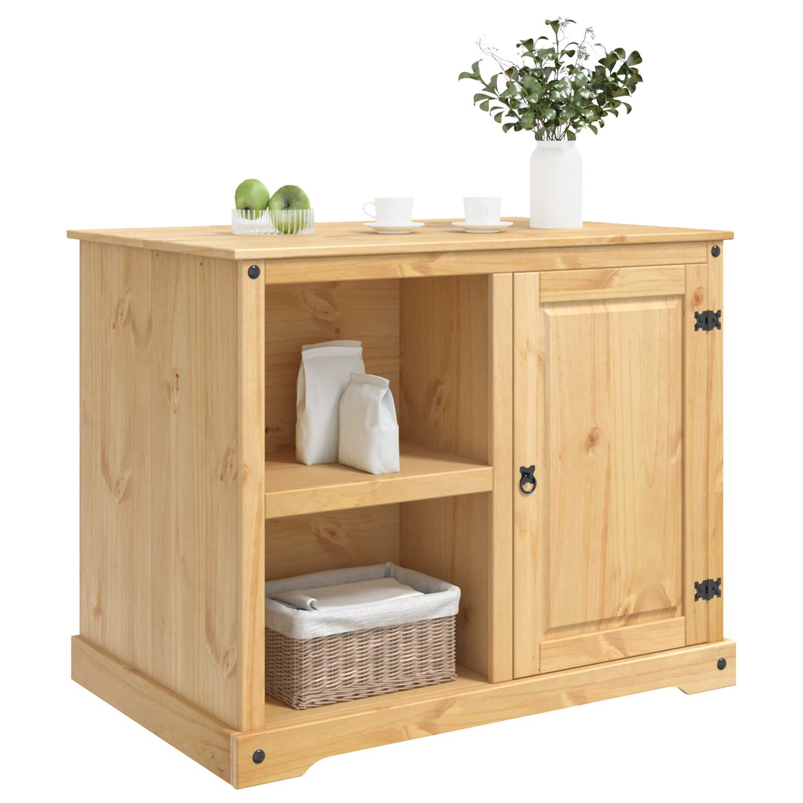 Kücheninsel Set 2 stk. Honigwachs 112 x 77 x 91,5 cm