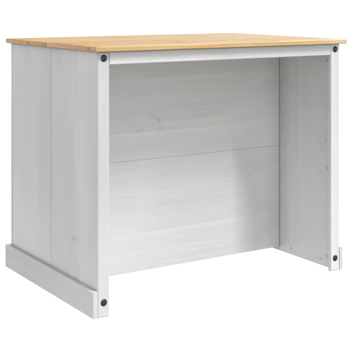 Kücheninsel Set 2 stk. Weiß und Honigwachs 112 x 77 x 91,5 cm
