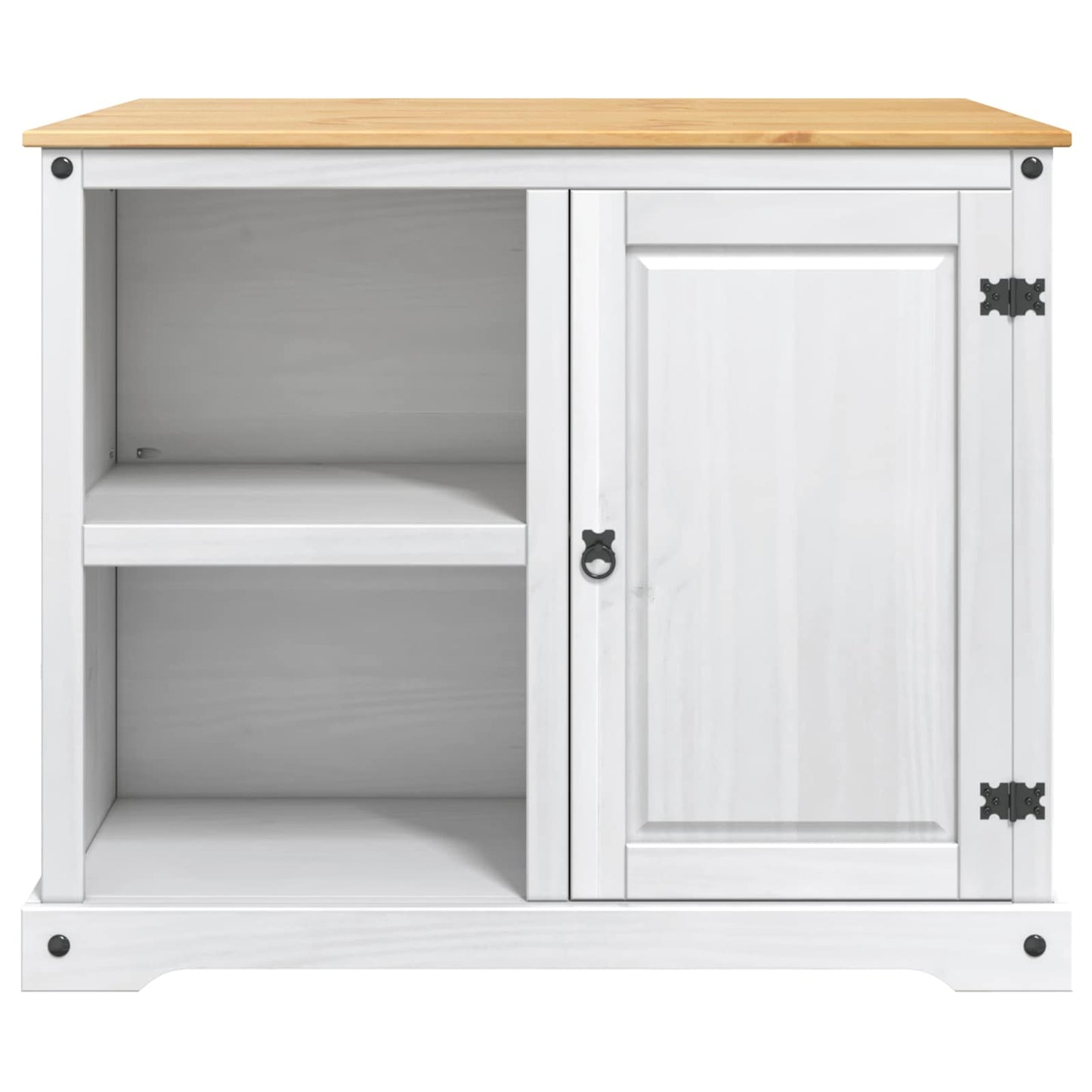 Kücheninsel Set 2 stk. Weiß und Honigwachs 112 x 77 x 91,5 cm