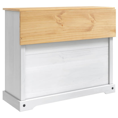 Kücheninsel Set Weiß und Honigwachs 112 x 70 x 91,5 cm