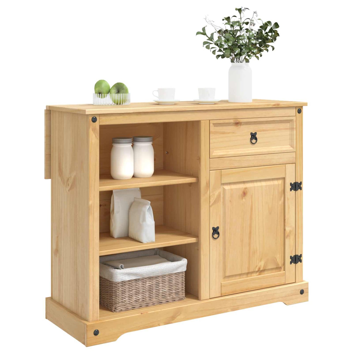 Kücheninsel Set 2 stk. Honigwachs 112 x 70 x 91,5 cm