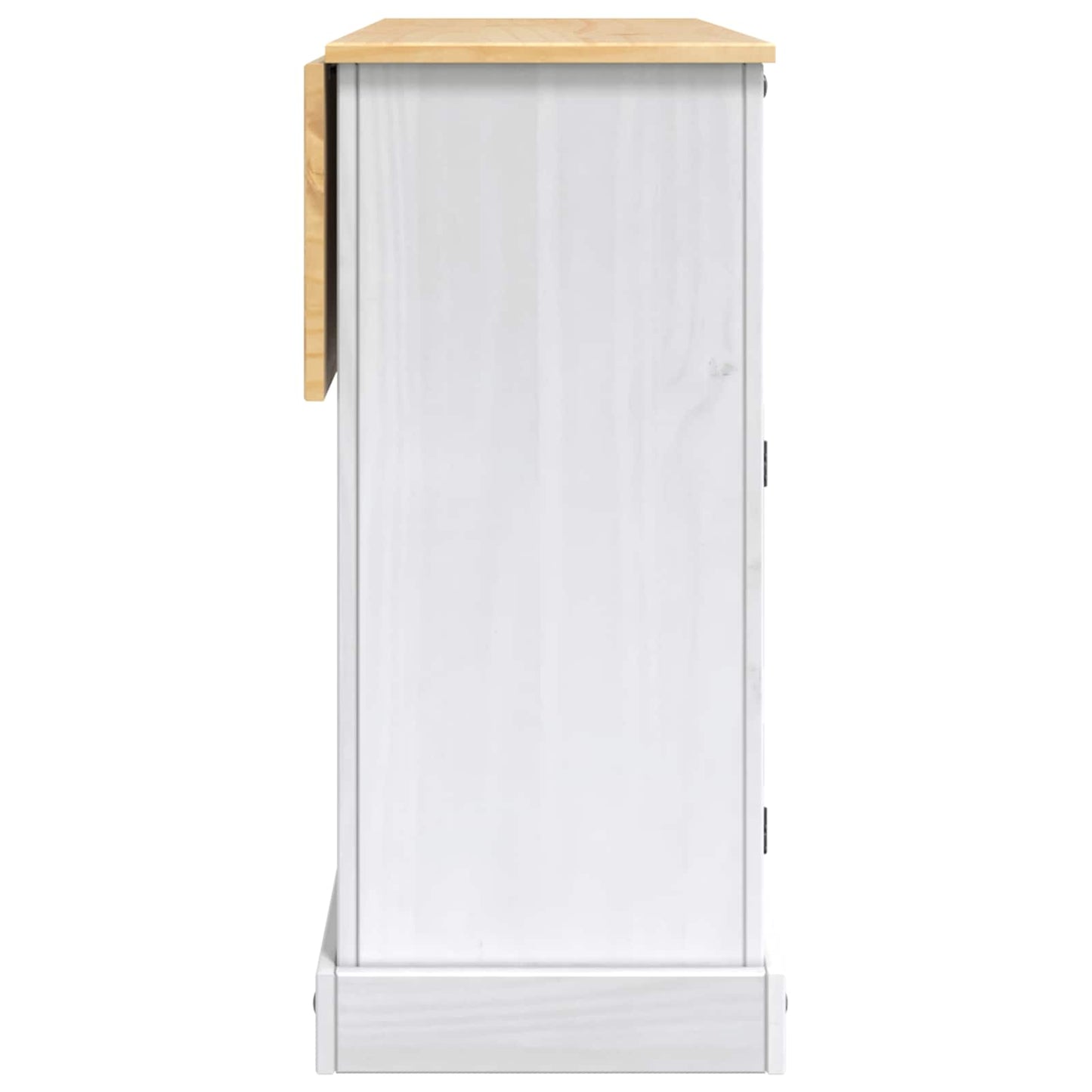 Kücheninsel Set 2 stk. Weiß und Honigwachs 112 x 70 x 91,5 cm