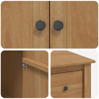 Kücheninsel Set PANAMA Honigwachs 112 x 77 x 90 cm
