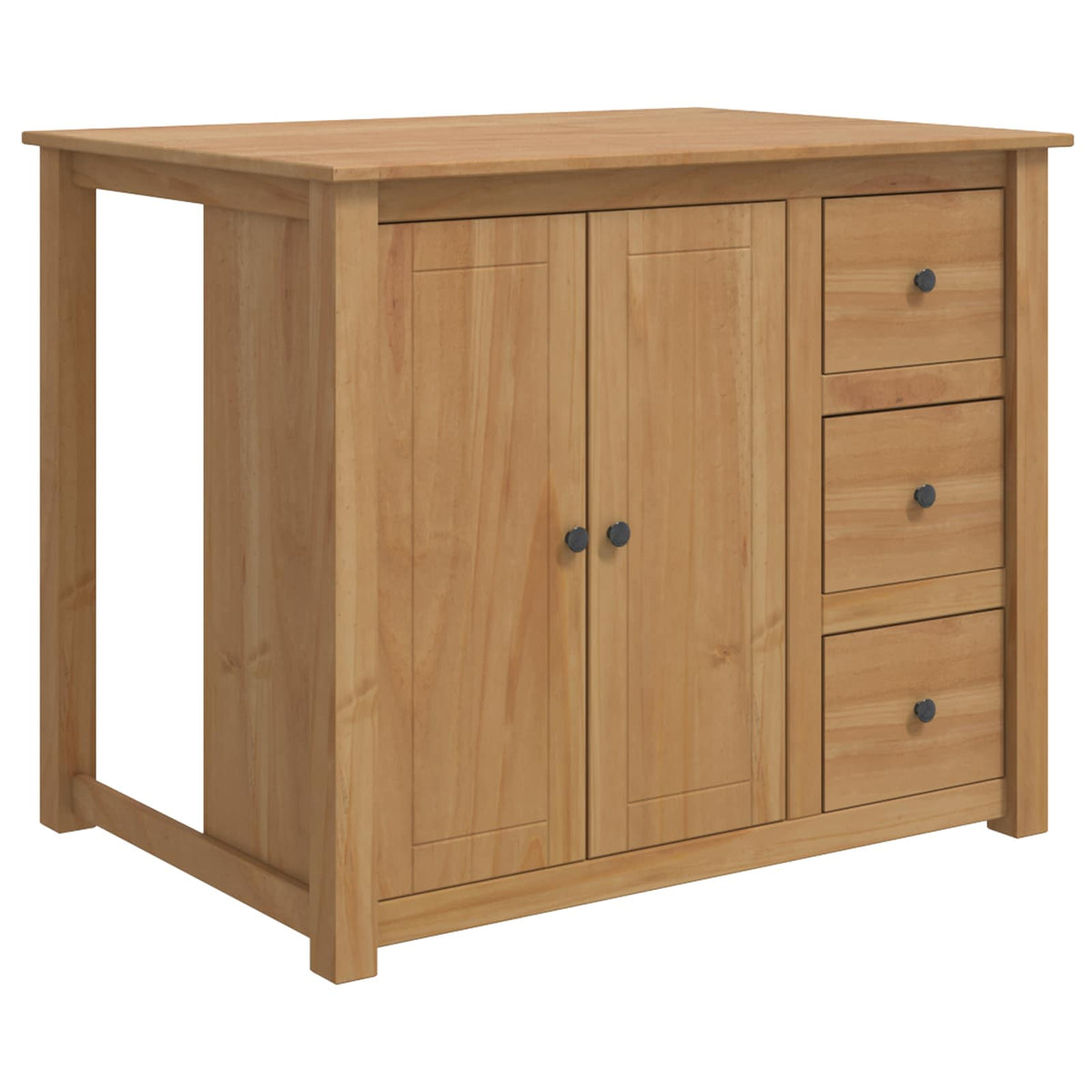 Kücheninsel Set PANAMA Honigwachs 112 x 77 x 90 cm