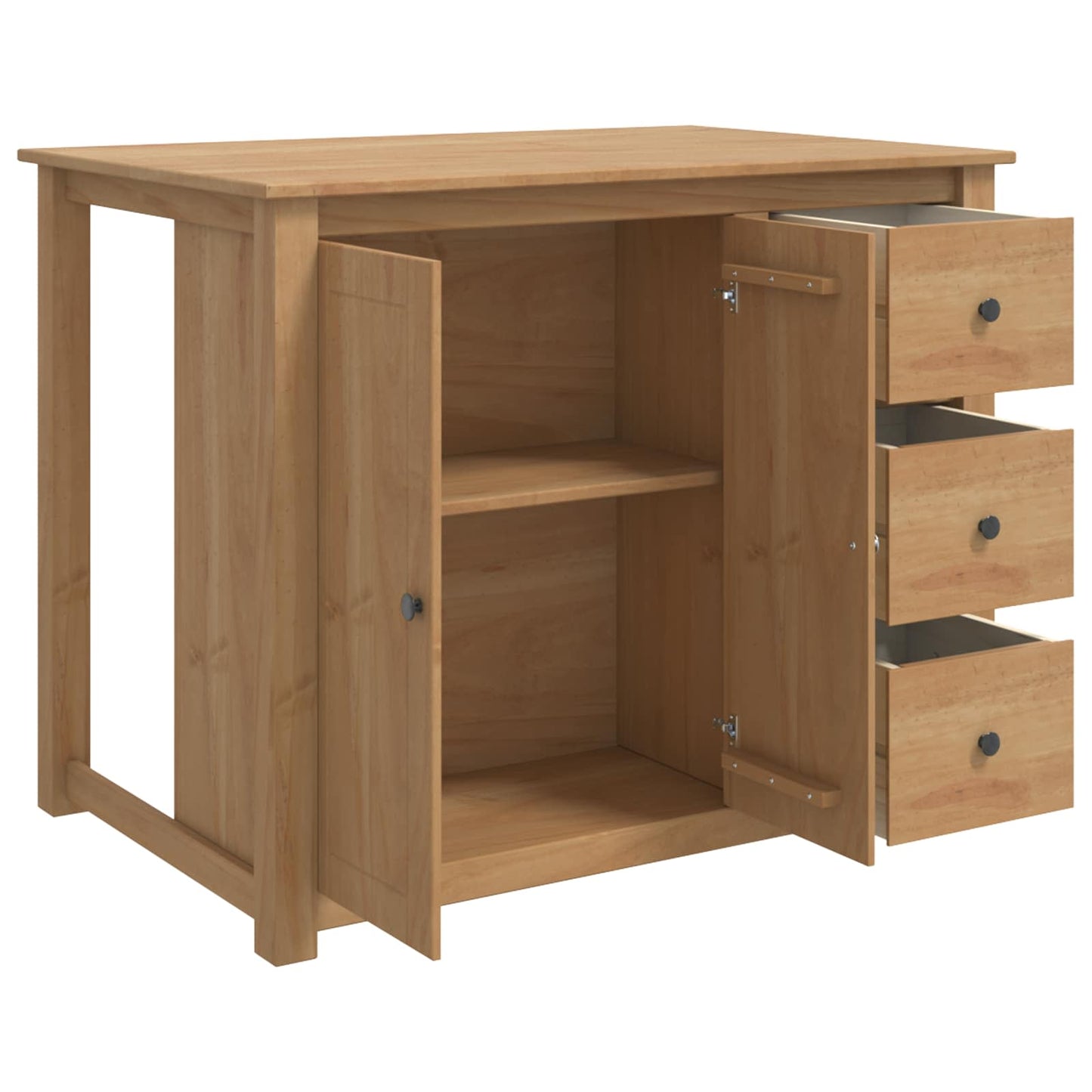 Küchentrolley mit Tür PANAMA 2 pcs Honigwachs 112 x 77 x 90 cm