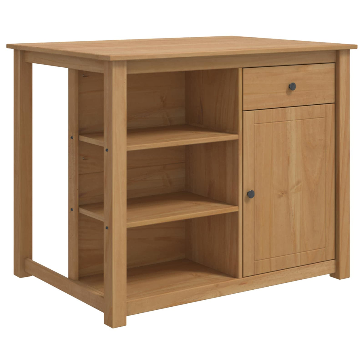 Kücheninsel Set PANAMA Honigwachs 112 x 77 x 90 cm