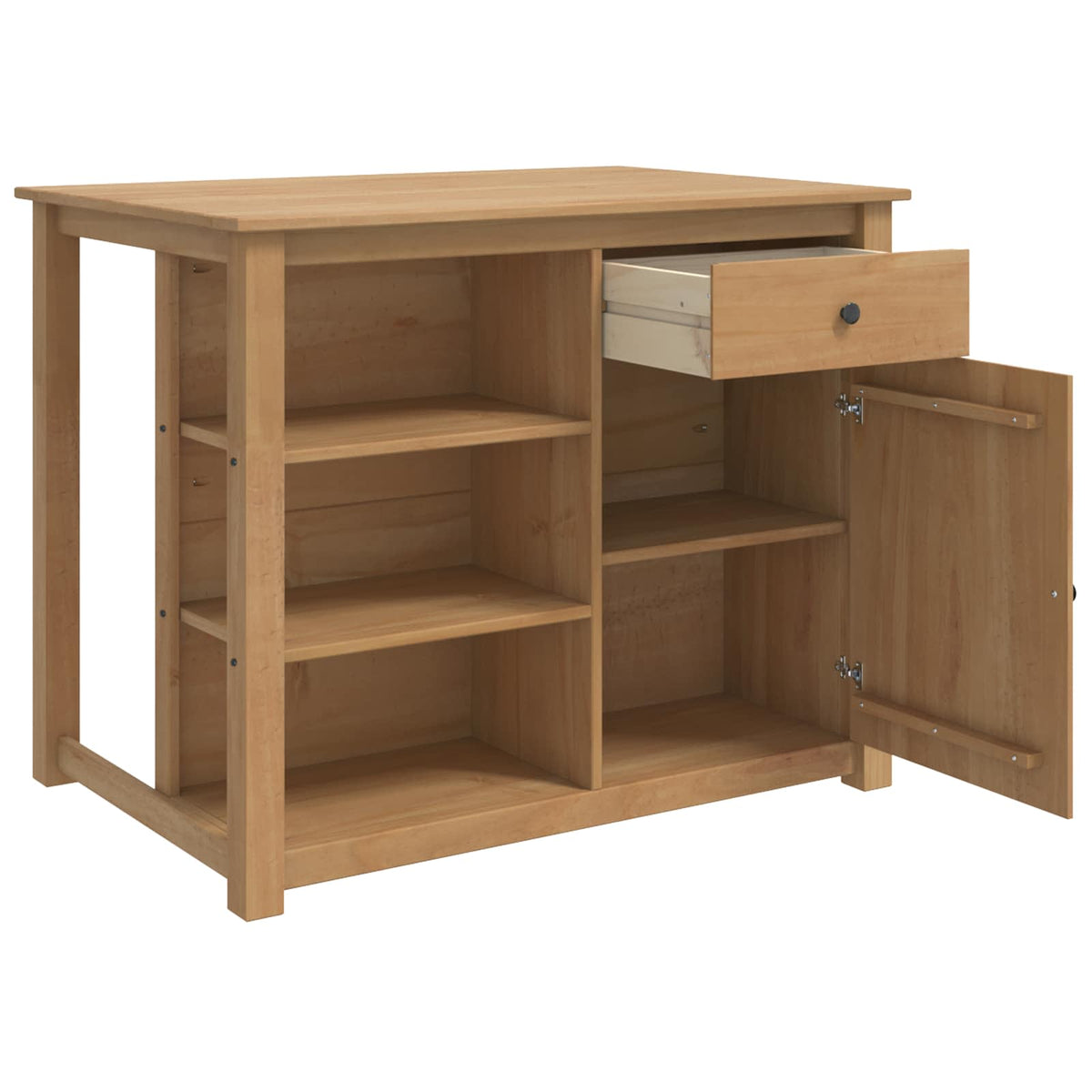 Kücheninsel Set PANAMA Honigwachs 112 x 77 x 90 cm