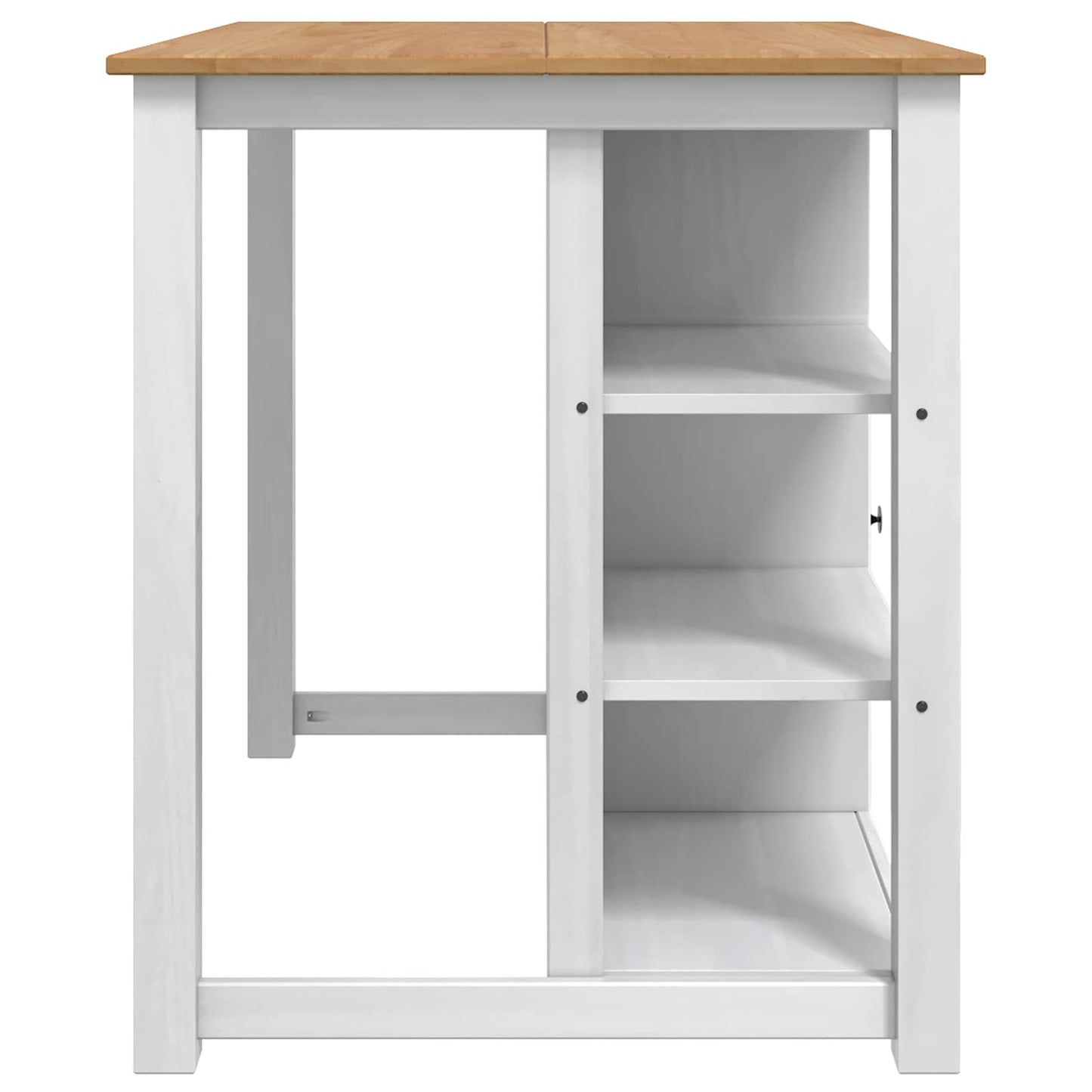 Küchentrolley PANAMA 2 pcs Weiß und Honigwachs 112 x 77 x 90 cm