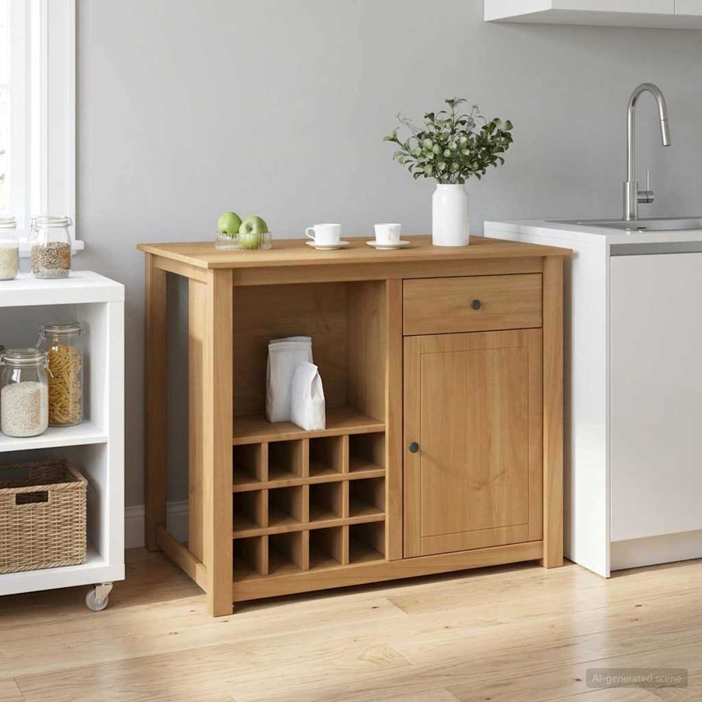 Kücheninsel Set 2 stk. PANAMA Honigwachs 112 x 77 x 90 cm