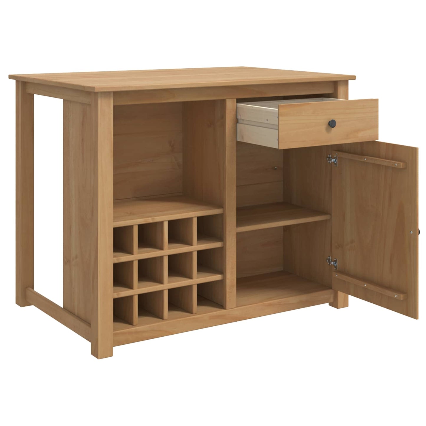 Kücheninsel Set 2 stk. PANAMA Honigwachs 112 x 77 x 90 cm