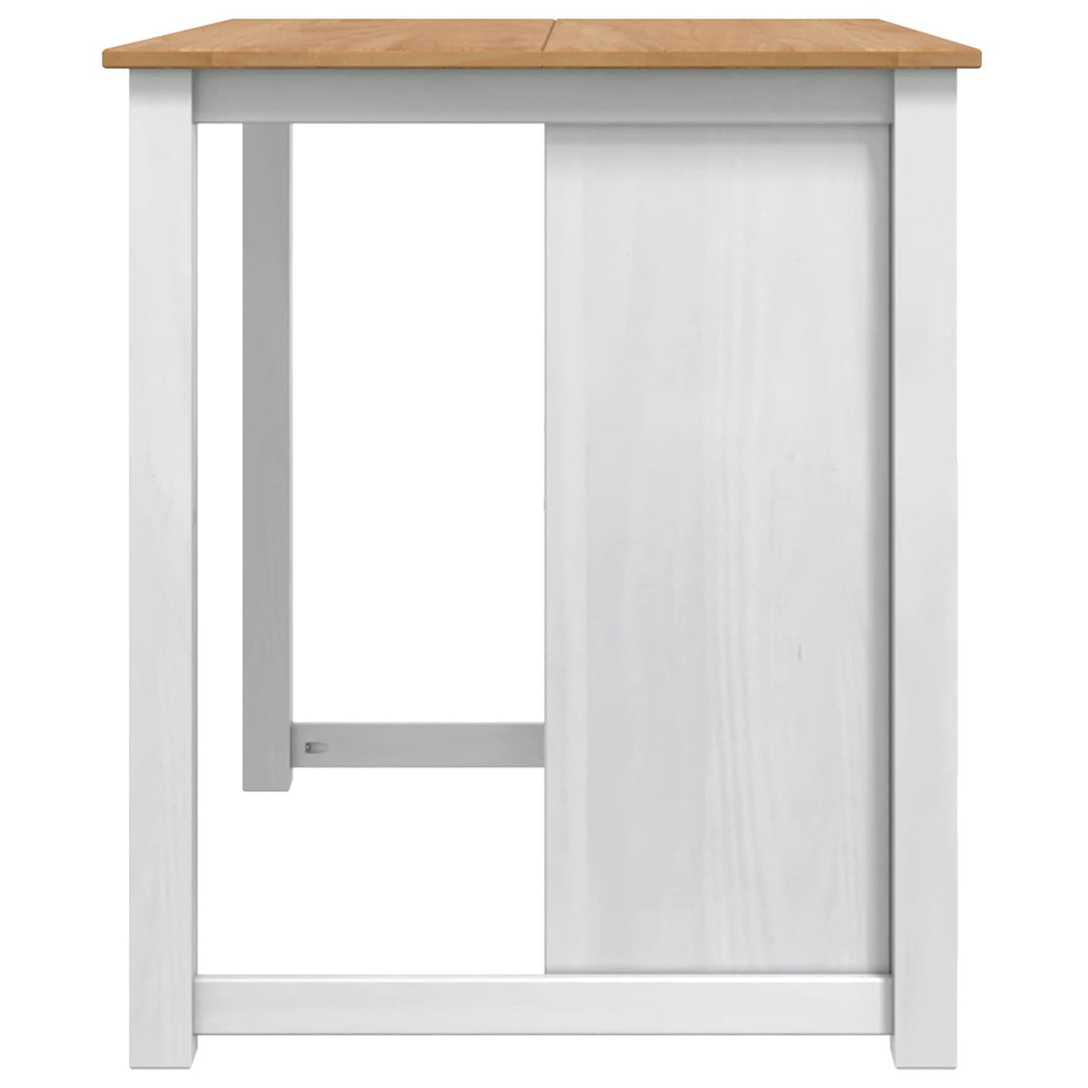 Kücheninsel Set PANAMA Weiß und Honigwachs 112 x 77 x 90 cm