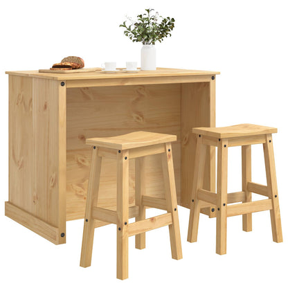 Kücheninsel Set 3 stk. Honigwachs 112 x 77 x 91,5 cm