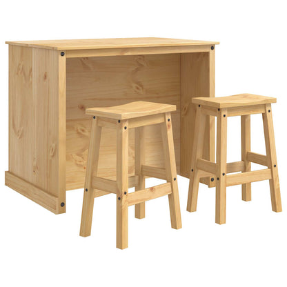 Kücheninsel Set 3 stk. Honigwachs 112 x 77 x 91,5 cm