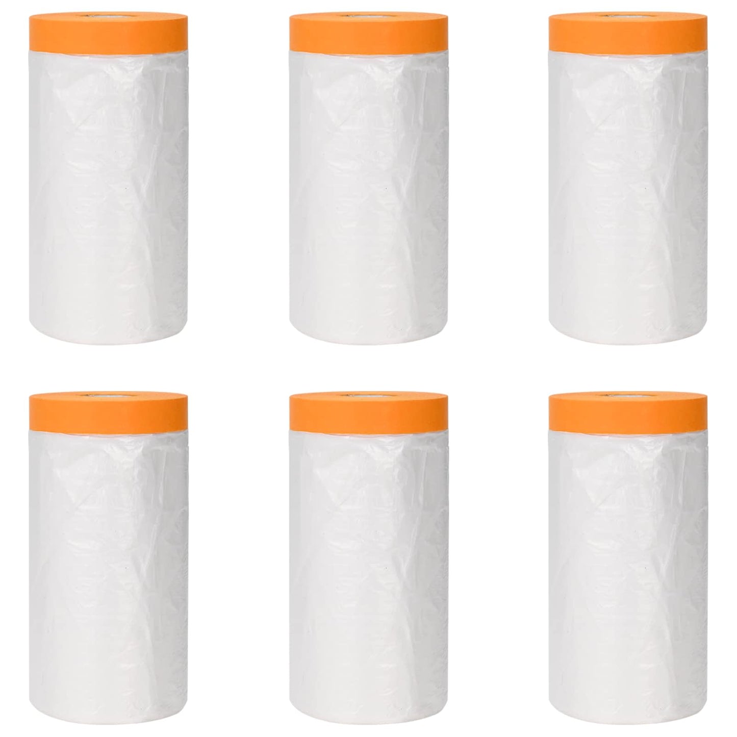 Staubschutzfolie mit Klebeband 6 stk. Transparent 140 x 3300 cm