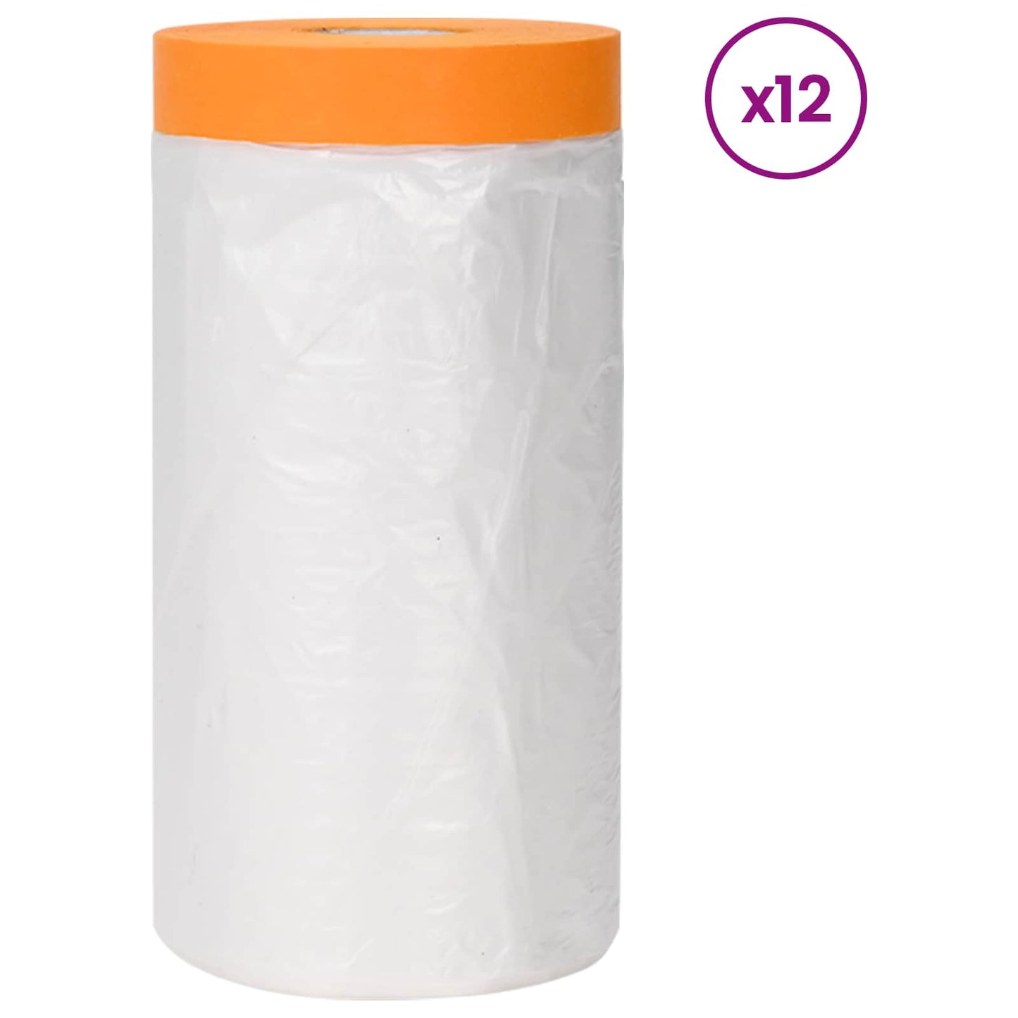 Staubschutzfolie mit Klebeband 12 stk. Transparent HDPE