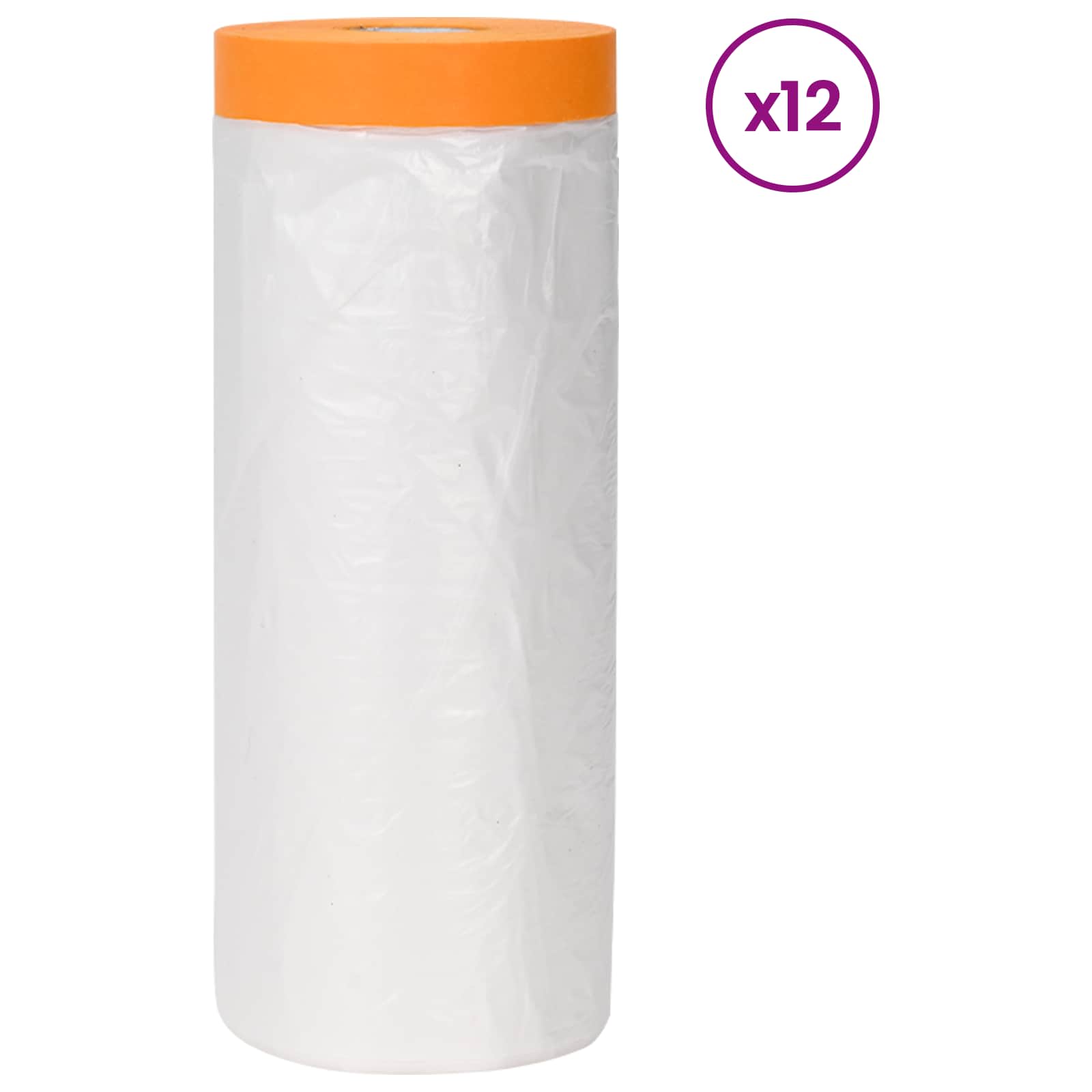 Staubschutzfolie mit Klebeband 12 stk. Transparent HDPE