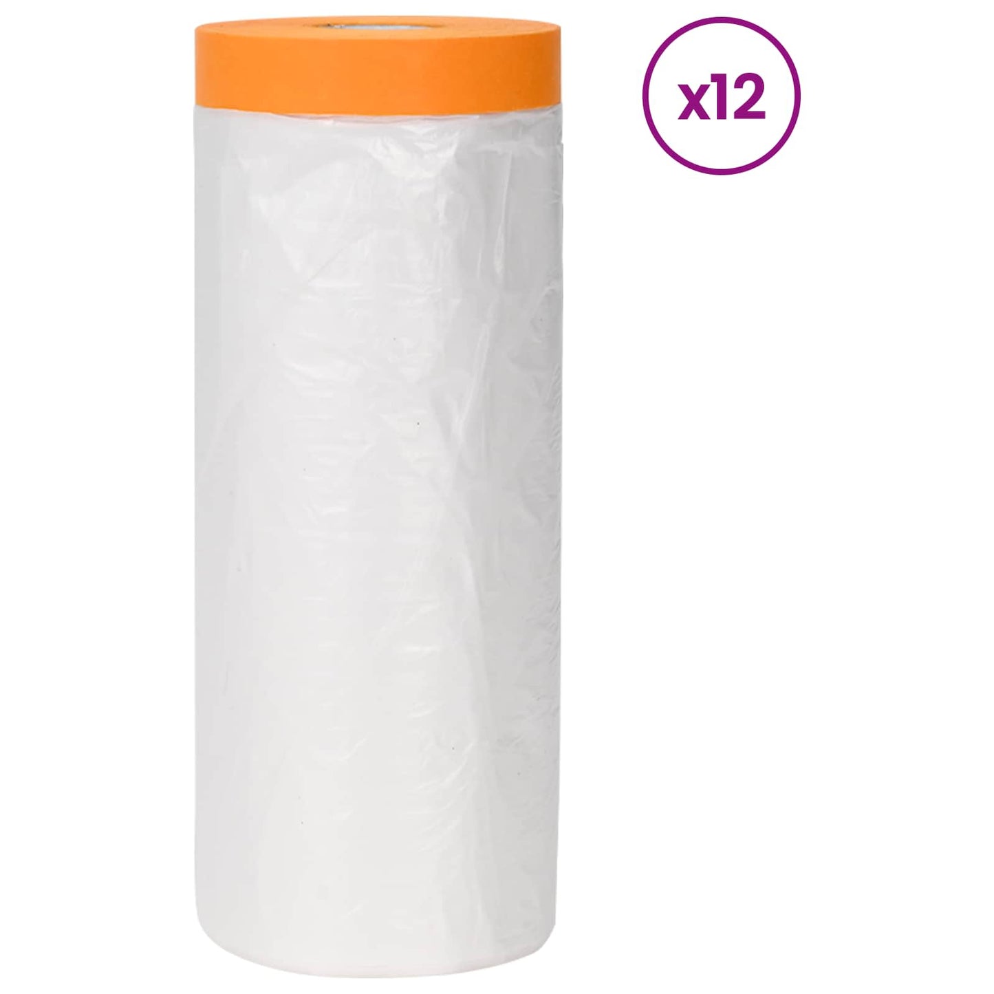 Staubschutzfolie mit Klebeband 12 stk. Transparent HDPE