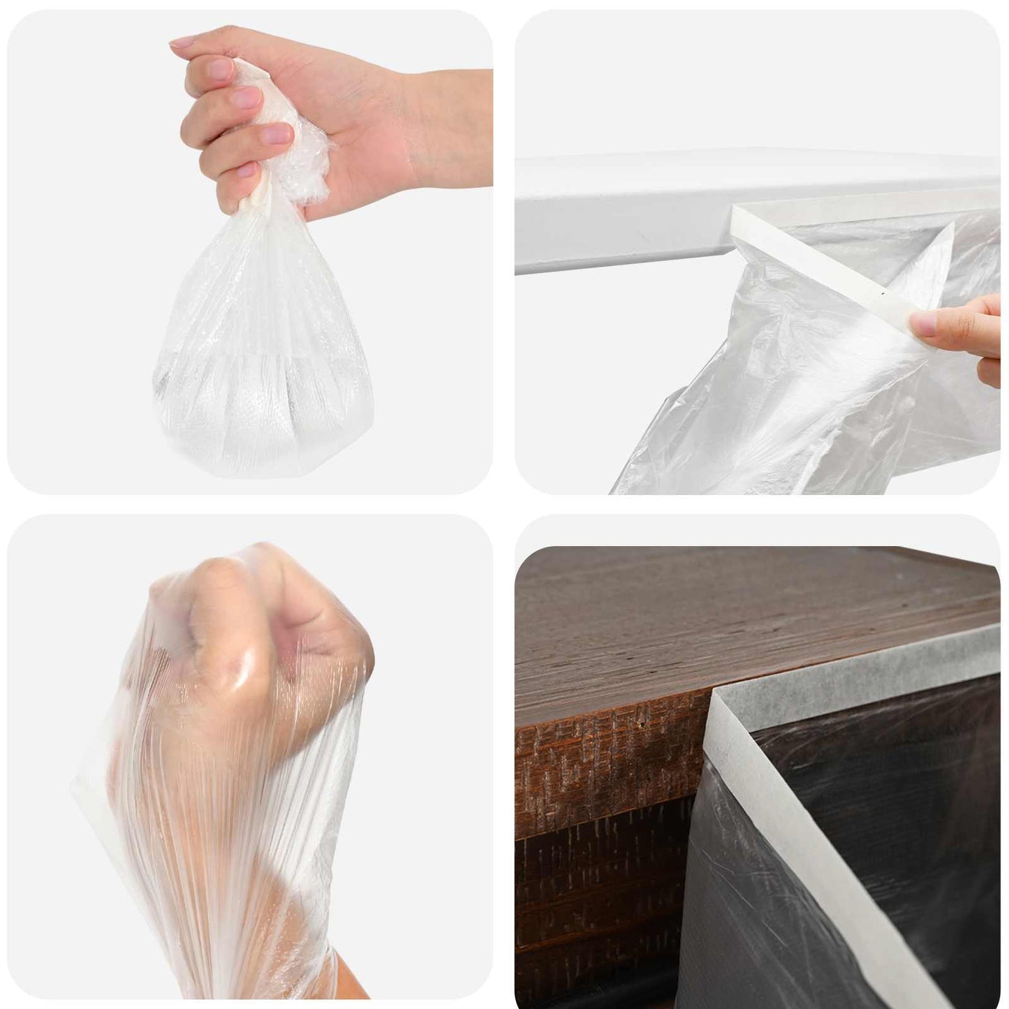 Staubschutzfolie mit Klebeband 6 stk. Transparent 140 x 3300 cm