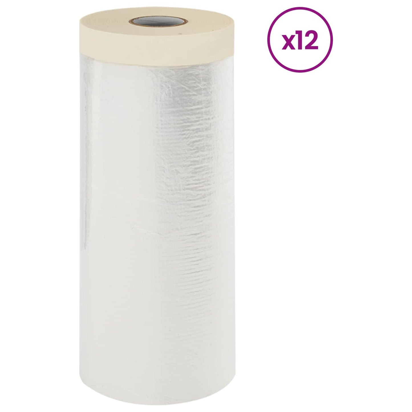Staubschutzfolie mit Klebeband 12 stk. Transparent HDPE