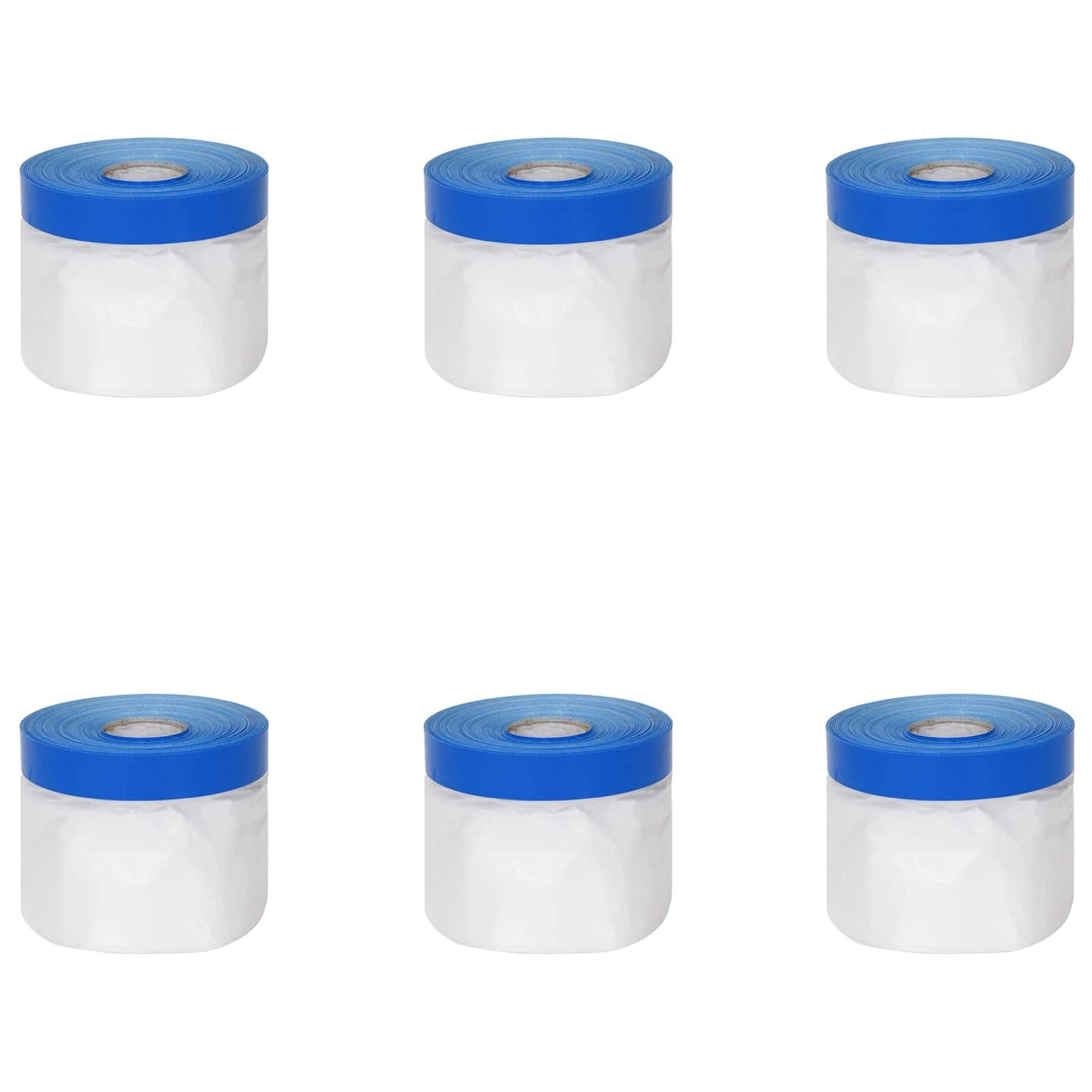 Abdeckfolie mit Klebeband 6 stk. Transparent und Blau