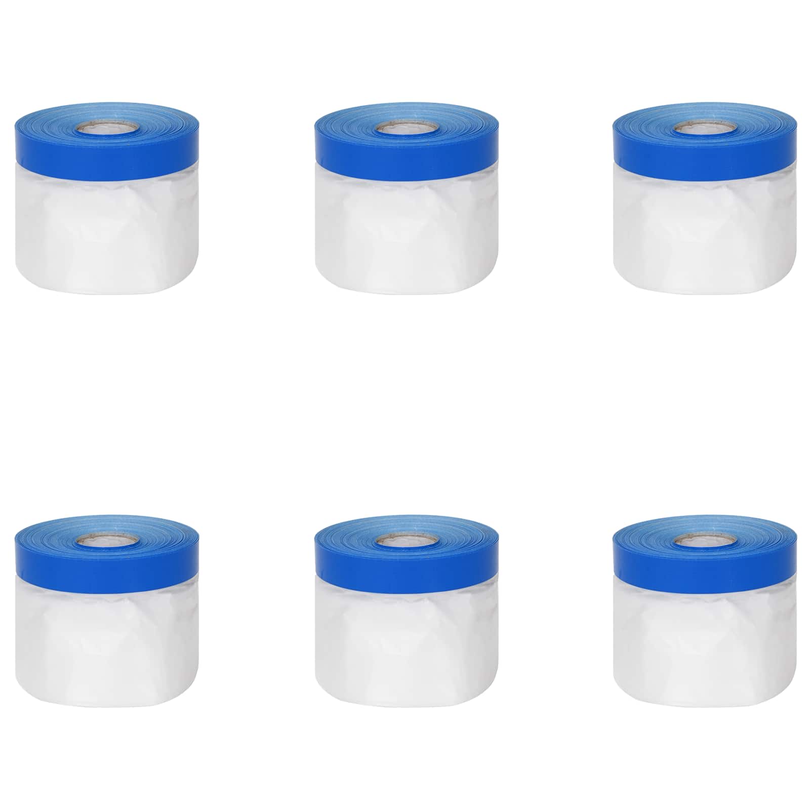 Abdeckfolie mit Klebeband 6 stk. Transparent und Blau